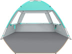 Venustas Beach Tent Sun Shelter for 3/4-5/6-7/8-10 Person, UPF 50+ UV Protection Beach Canopy, Lightweight and Easy Setup Cabana, Portable Shade Tent