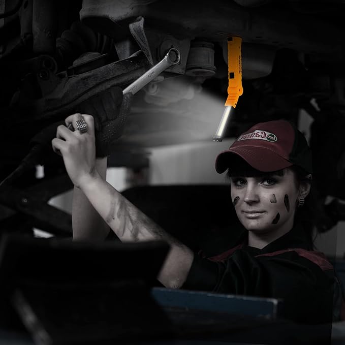 3 Pack Rechargeable LED Work Lights with Magnetic Base and 360° Rotation, 5 Modes for BBQ, Camping, Reading, and Car Repair