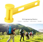 AITIME 30 Pcs 9 Inch Plastic Tent Stakes with 1 Yellow Puller Hook, Durable Garden Lawn Tarp Stakes, Tent Spikes Nails Pegs Hammer for Outdoor Beach Camping Courtyard Decorative Accessories