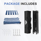 EAGLE PEAK EAGLE PEAK Flex Ultra Compact Pop-up Canopy, Sun Shelter, Changing Room, Portable Privacy Canopy Cabana, 5x5ft Canopy Tent, for Pool, Fashion Photoshoots, or Camping White/Blue