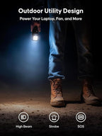 Portable Power Station 99.99Wh Camping Lithium Battery Solar Large Power Bank with AC Outlet 70W for Home Backup Outdoor Emergency RV Van Hunting