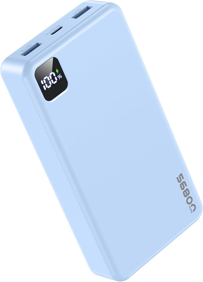 Portable Charger Power Bank 56800mAh Battery Pack-22.5W Fast Charging with USB C & LED Display, 3 Outputs High Capacity Portable Power Bank for iPhone 16/15/14/13 Series, Samsung, iPad etc