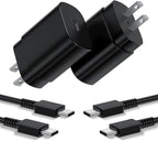 Type C Charger, 2Pack 25W PD USBC Wall Charger Super Fast Charging Block & 6ft Android Phone Cable Cord for Samsung Galaxy S26 S25 S24 S23 S22 S21 S20 (Plus/Ultra)/Note 20 10 9 8/ S10 S9 S8 Galaxy Tab