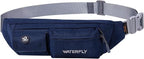 Waterfly Fanny Pack Slim Soft Polyester Water Resistant Waist Bag Pack for Man Women Carrying iPhone 8 Samsung S6, Sapphire Blue