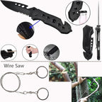 Survival Kit - All-in-One Survival Gear and Supplies for Camping, Hiking, Hunting, and Car Emergencies - Essential Tools, Great Gift for Men, Fathers, Boyfriends, Boys, Dads and Scouts