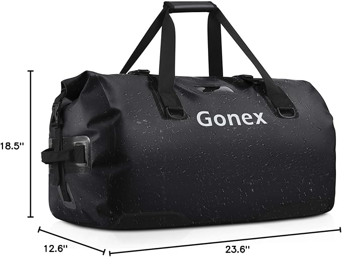 Gonex 40L 60L 80L Extra Large Waterproof Duffle Travel Dry Duffel Bag Heavy Duty Bag with Durable Straps & Handles for Kayaking Paddleboarding Boating Rafting Fishing