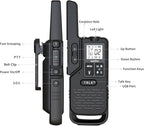 Two BelFone Long Range Walkie Talkies-20 Channels Professional Two Way Radio,IP54 Waterproof Walkie Talkies for Adults,with Flashlight, Stopwatch,Compass,Radio and SOS Sire,Support VOX Function
