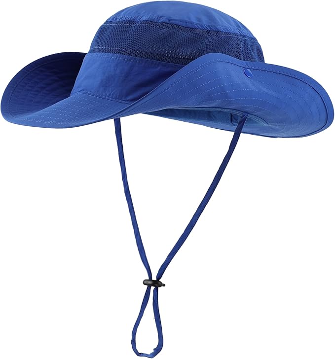 Connectyle Wide Brim Sun Hat for Men Breathable Cowboy Boonie Hat UPF 50+ Sun Protection Bucket Hat for Fishing Hiking