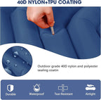 Double Sleeping Pad for Camping, Ultralight Camping Mattress with Pillow, Built-in Foot Pump, Thick Self-Inflatable 2-Person Portable Mat for Backpacking Hiking Car Traveling Beach Tent