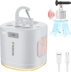 Portable Camping Light Camping Fan & Ultrasonic 3-in-1 Tent Lights USB Rechargeable 1200mAh Battery Outdoor LED Light & SOS Light ,with Hook Magnet Suitable for Indoor Outdoor Hiking (White)