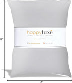 Happyluxe Odyssey Travel Pillow for Long Flights - Soft, Small, Alternative to Down and Memory Foam. 17 x 13in - Made in The USA, Silver Gray Airplane Pillow for Adults Sleeping, Camping or Nap