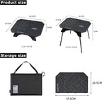 Folding Camp Table, 2 in1 Adjustable Height(16 inch/4 inch) Foldable Camping Desk, Outdoor Camping Table Picnic Table for Cooking, Beach, Hiking, Travel, Fishing, BBQ