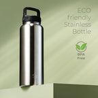 SipX™ Triple-Insulated Stainless Steel Water Bottle 40oz. With 3 Lids, BPA-Free Reusable Insulated Water Bottle Keeps Cold 24 Hours, Metal Water Bottle Made Of Sustainable Material For Hiking & Biking