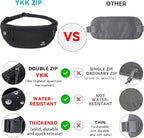 Travel Money Belt for Men and Women hidden slim passport holder - travel wallet with RFID blocking under clothes to protect Cash, Credit Cards and Documents (BLACK)