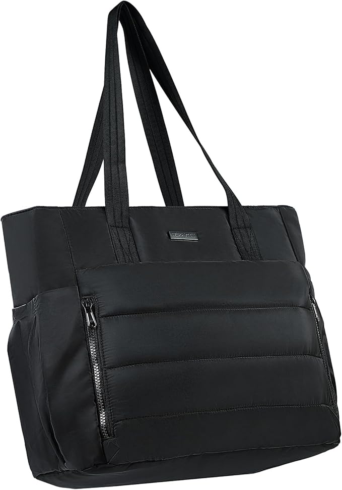 NISHEL Travel Puffy Tote Bag For Women, Ultra-Lightweight Large Tote Purse For Office Day And a Short Weekend Getaway
