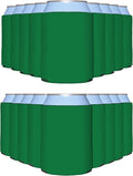 partyprints Kelly Green Blank Can Sleeves - Collapsible Can Coolers - Bulk DIY, Wedding, Bachelorette Party - 200 Pack