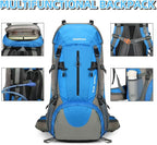 70L Camping Hiking Backpack with Rain Cover Waterproof Backpacking Backpack for Hiking Treeking Climbing Outdoor