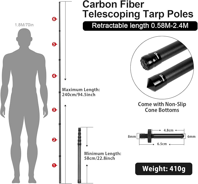 Carbon Fiber Tarp Pole