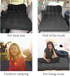 SAYGOGO Inflatable Car Air Mattress Travel Bed - Thickened Car Camping Bed Sleeping Pad with Air Pump 2 Pillows for Car Tent SUV Sedan Pickup Back Seat - Black