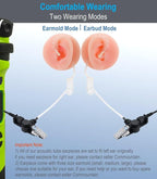 commountain 3.5mm Listen Only Earpiece Compatible with Speaker Mic, Acoustic Tube Receive Only Headset with 3 Earmolds, for Police Security and Law Enforcement Use