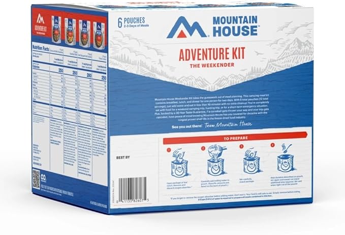 Mountain House Adventure Weekender Kit | Freeze Dried Camping & Backpacking Food | 12 Servings