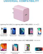 10FT iPhone 14 13 12 Charger Fast Charging 20W PD USB C Wall Charger with 10FT Fast Charging Cable Compatible iPhone 14/13/12/11/Pro/Pro Max/Mini/Xs Max/XR/X, iPad - Pink