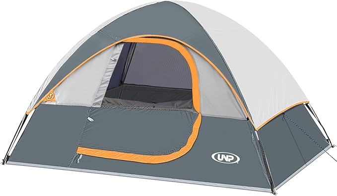 Camping Tent 4 Person, Waterproof Windproof Tent with Rainfly Easy Set up-Portable Dome Tents for Camping