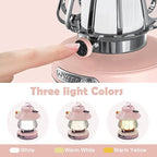 Camping Lantern for Kid Toddler Flashlight with Soft Light & Eye Protection Indoor Outdoor Hanging Tent Portable Night Light Battery Operated Sky Lanterns Rechargeable Lamp Gear Essentials (Pink)