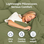 Pillowcases - Ultra Soft Hotel Quality Pillowcase Covers - Comfy, Cozy & Wrinkle Free - Shrinkage and Fade Resistant - Machine Washable Pillow Protectors - (King, Sage Green, 4 Piece Set)