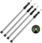 SANLIKE Tarp Poles Telescoping Tent Poles, 96" Aluminum Canopy Poles Extendable Pole for Awning Shelter Camping Backpacking Hiking Picnic, Set of 4, Silver