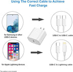USBC Charger Block for iPhone 17 Charging Plug,MFI Certified Fast USB C Wall Cube 4Pack Power Adapter for iPhone 17/Air/16/16E Pro/Plus/Pro Max/15/14/13/12/11,for iPad Air/Mini USB-C Charge Brick Box