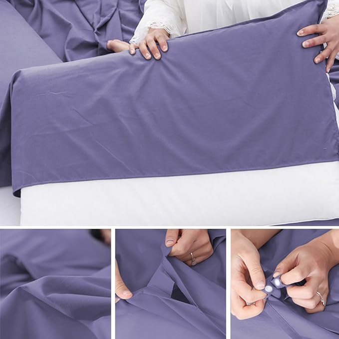 Sleeping Bag Liners Lightweight Travel Camping Sheet Sleep Bag Liner Adults Lightweight Warm Weather Hotel Compact Portable Sleeping Sack Indoor Outdoor Hostels Traveling Backpacking Hiking Blankets