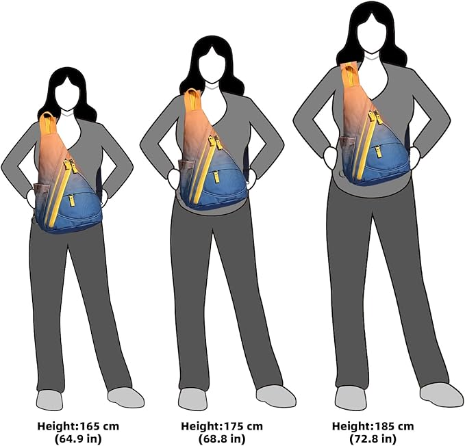 KL928 Canvas Sling Bag - Small Crossbody Backpack Shoulder Casual Daypack Rucksack for Men Women(Large Version)