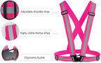 Reflective Vest Running Gear 3Pack, Adjustable Safety Vests High Visible Reflective Belt Straps