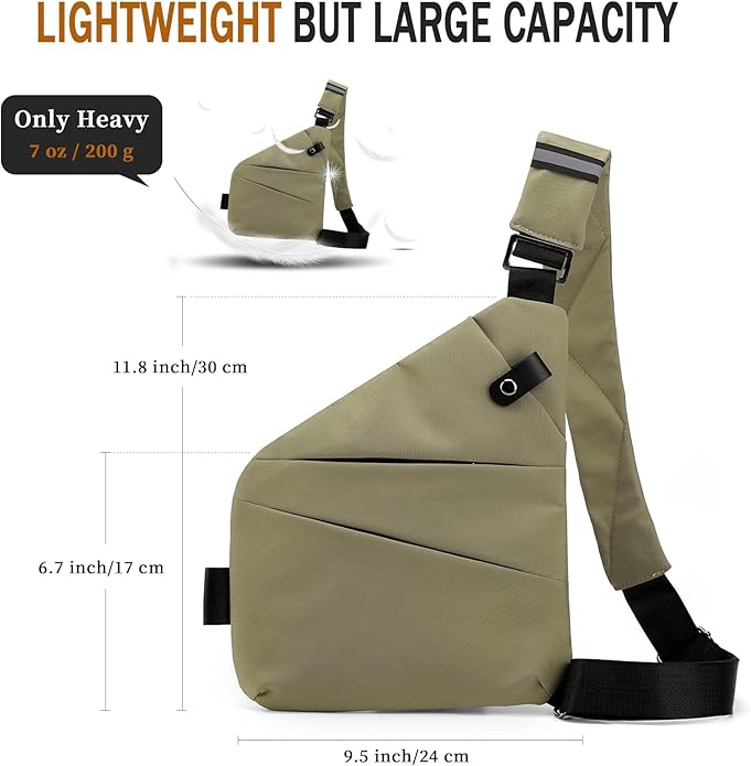 Anti Theft Crossbody Travel Bag for Women Men,Multi-pocket Crossbody Bag,Slim Sling Bag with Adjustable Strap