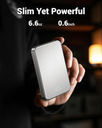 for Magsafe Portable Charger, Aluminum Alloy Small 10000mAh 20W PD Magnetic Power Bank, USB-C in&Out Wireless Battery Pack Phone Charger for iPhone 17/16/15/14/13/12 Plus Pro Max Series -Silvery