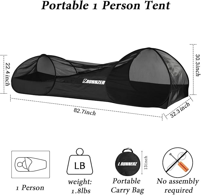 Single Person Pop Up Tent, 1 Person Mosquito Net Tent