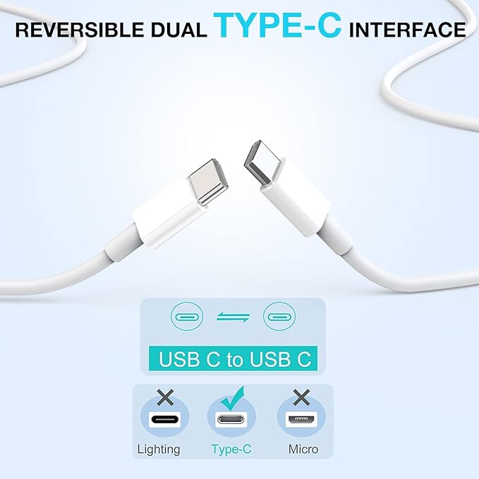 Long USB C Cable for iPhone 16 15 Charger,2Pack 20W USB C Charger Block i Phone 16 Pro Fast Charging 6FT C to C Cord Cable for iPhone 16/16 Pro/16 Plus/16 Pro Max/15/15 Plus/15 Pro Max/15 Pro/iPadPro