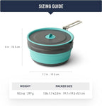Sea to Summit Frontier Ultralight Collapsible Pouring Pot for Camping, 2.2 Liter