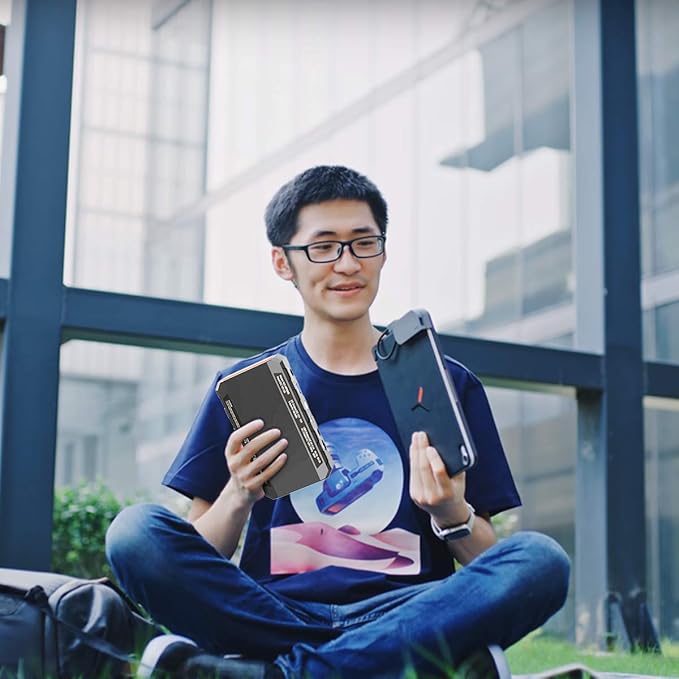 SinKeu 88.8Wh|65Watts Portable Laptop Phone Charger with AC DC USB Outlets, A Super Travel Portable Battery Pack & Power Bank for HP Notebooks, MacBook, iPad, iPhone