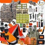72 Hour Survival Kit - 228 Pieces Survival Gear and Supplies - 45L Go Bag Emergency Backpack, First Aid, Water Filter, Tools, Tent, Camping Essentials, Emergency Preparedness - The Alpha