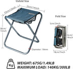 AOUTACC Ultralight Portable Folding Camping Stool for Outdoor Fishing Hiking Backpacking Travelling(XL:13"x14"x15";Large:11.8"x11"x11.4"; Medium:8.3"x9.5"x 11")
