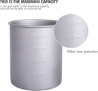 iBasingo 750ml Titanium Pot Camping Mug with Lid Tea Outdoor Ultra-light Coffee Water Cup Portable Hiking Backpacking Cooking Kit Picnic Cooking Kit with Foldable Handle Ti3037D