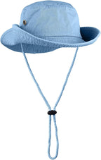 Wide Brim Hiking Fishing Safari Boonie Bucket Hats 100% Cotton UV Sun Protection for Men Women Outdoor Activities