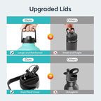 BUZIO Vacuum Insulated Stainless Steel Water Bottle 64oz (Cold for 48 Hrs/Hot for 24 Hrs) BPA Free Double Wall Travel Mug/Flask for Outdoor Sports Hiking, Cycling, Cam,Camping, Running, Pacific Dream