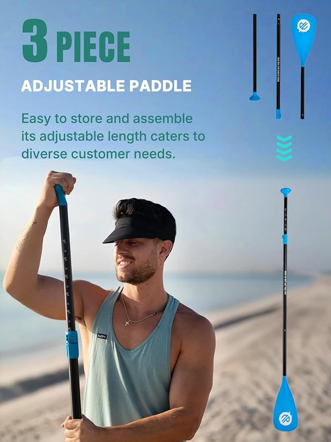 Niphean (Extra Large) Inflatable Paddle Board, SUP for 2+1 People/Family, Stand Up Paddle Board with (Beginner Friendly) StabilTrac Fin, Waterproof Phone Pouch, Paddle Boards for Adults, Gift Ideas