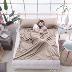 Sleeping Bag Liner Lightweight Compact Sleeping Bag Sack Portable Clean Travel Sheet Camping Sleep Sheet for Backpacking Hotel Hiking