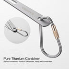 Titanium Flatware Knife Fork Spoon Set Camping Utensils Carrying Bag Cutlery