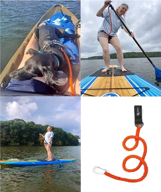 Kayak Paddle Leash Kayak Rod Leash Kayak Paddle Lanyard Stretchable Coiled Lanyard Leash Kayak Fishing Accessories for Kayak and Paddles