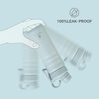 IDEUS Insulated Stainless Steel Water Bottle with 2 Leak-Proof Lids, Thermal Water Flask for Hiking Biking, 24oz, Light Blue